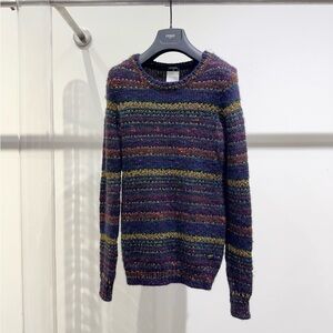 Authentic CHANEL Men's Multicolor Crewneck Sweater